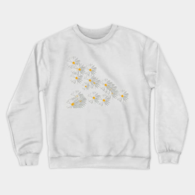 Flower white minimal margarita daisy Crewneck Sweatshirt by carolsalazar